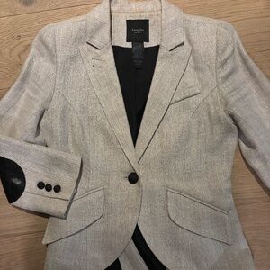 Smythe Blazer in Sparkly White/Black - Size 4
